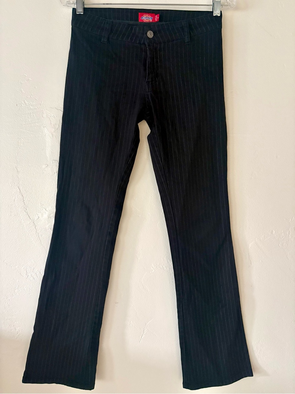 Dickies Y2K Vintage Pinstriped Flare Wide Leg Pants Waist 26 Size 3